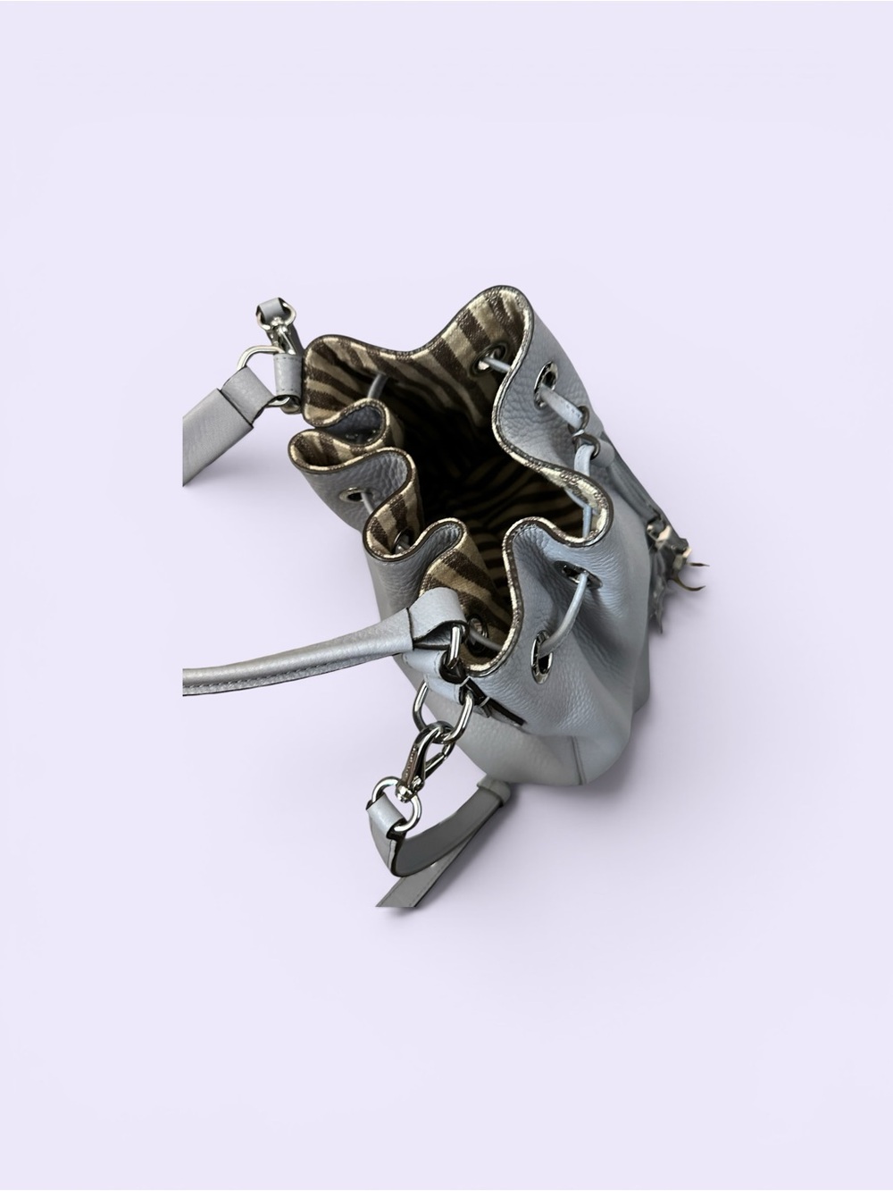 Lavender Drawstring Bucket Bag - Picture 5 of 11